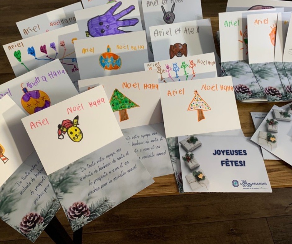Cette année encore, Télécommunications de l’Est à envoyé 90 cartes de Noël aux ainés de la Résidence du Saint-Rosaire de Mont-Joli.